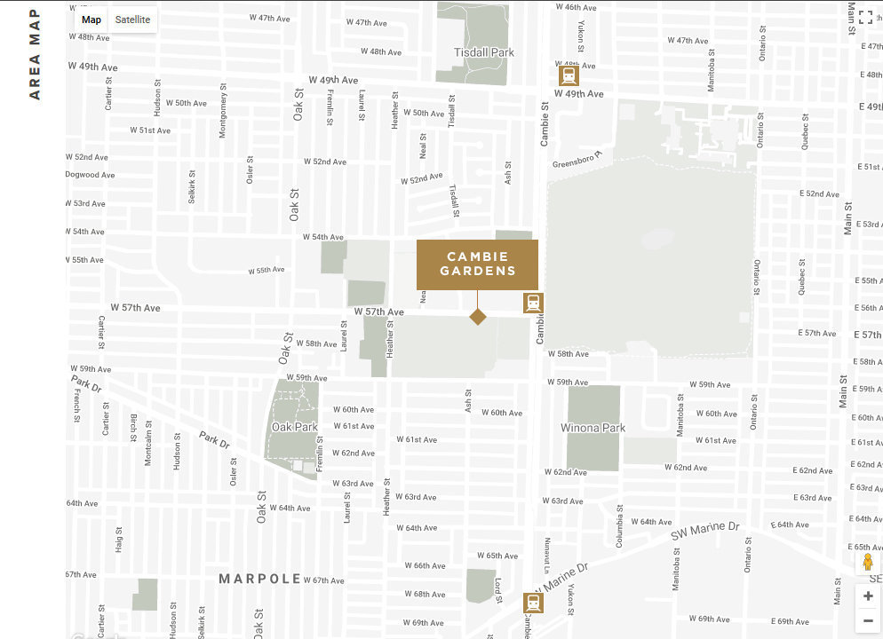 Cambie Gardens location map 2