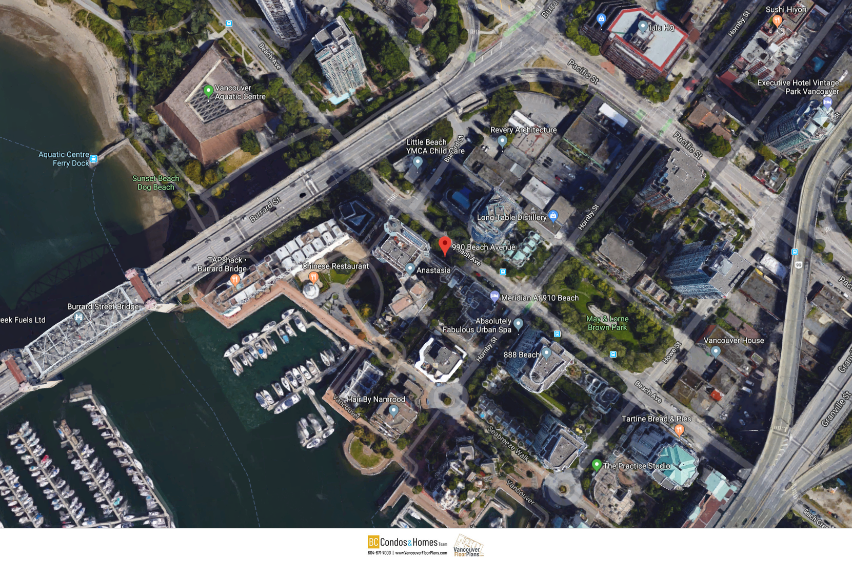 1000 Beach location map 2