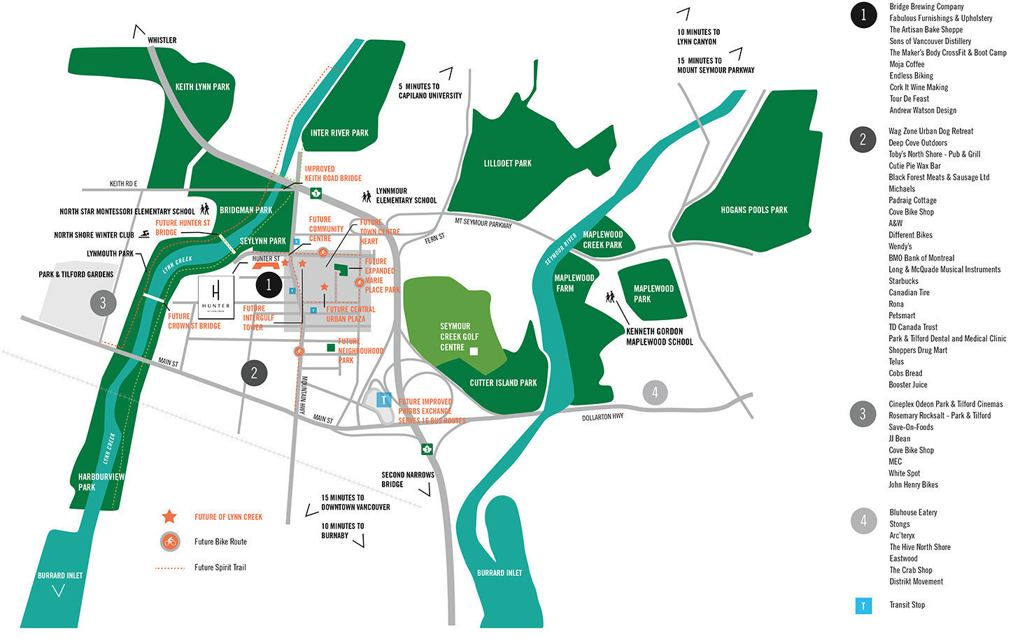 Hunter at Lynn Creek - West Tower location map 2
