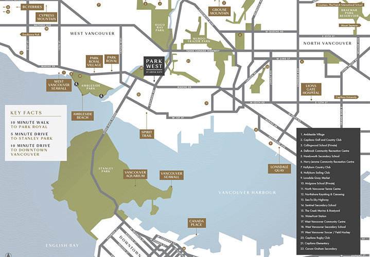 Park West at Lions Gate location map 1