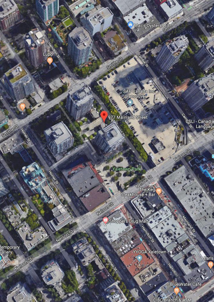 Yaletown Park 3 location map 1