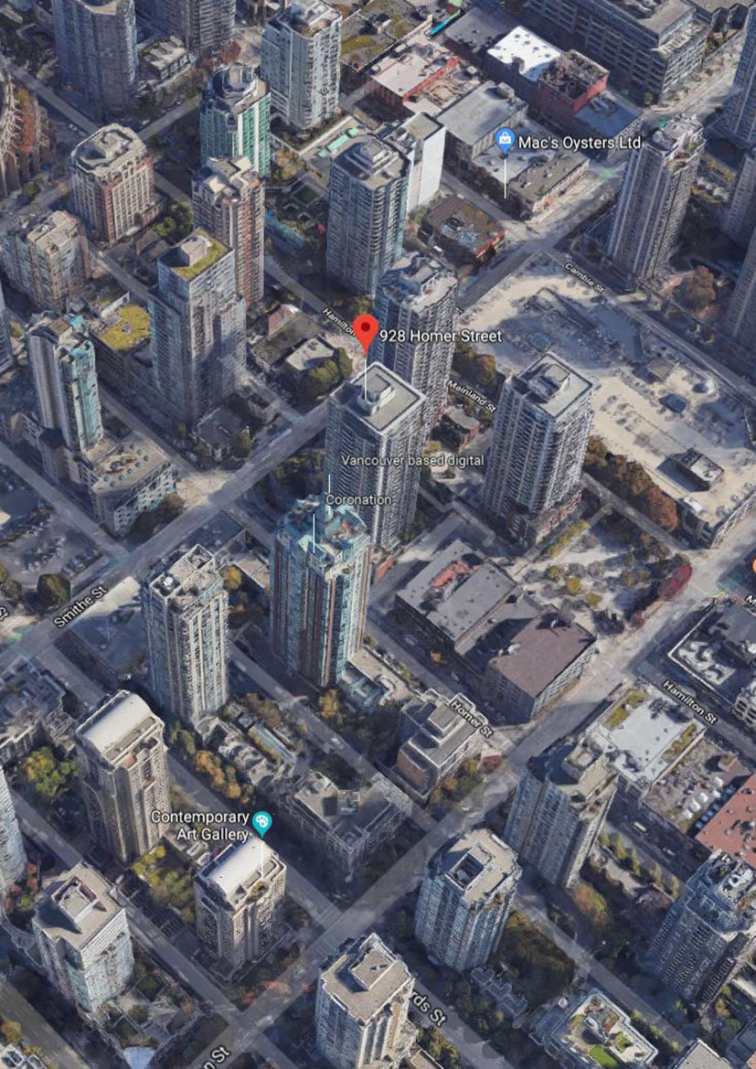 Yaletown Park 1 location map 1