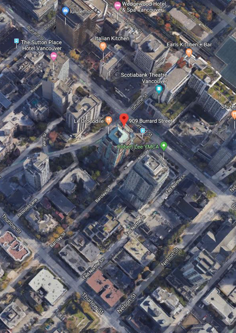 Vancouver Tower location map 1