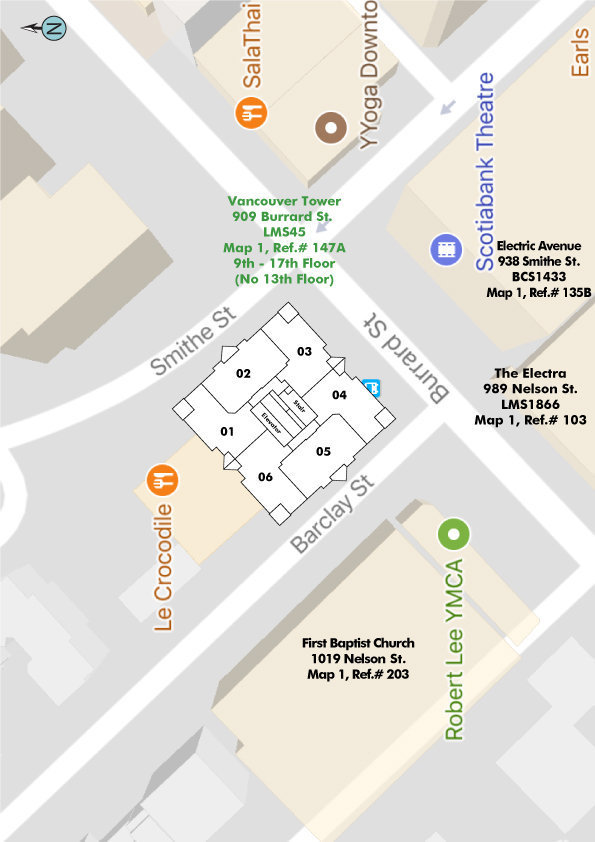 Vancouver Tower location map 2