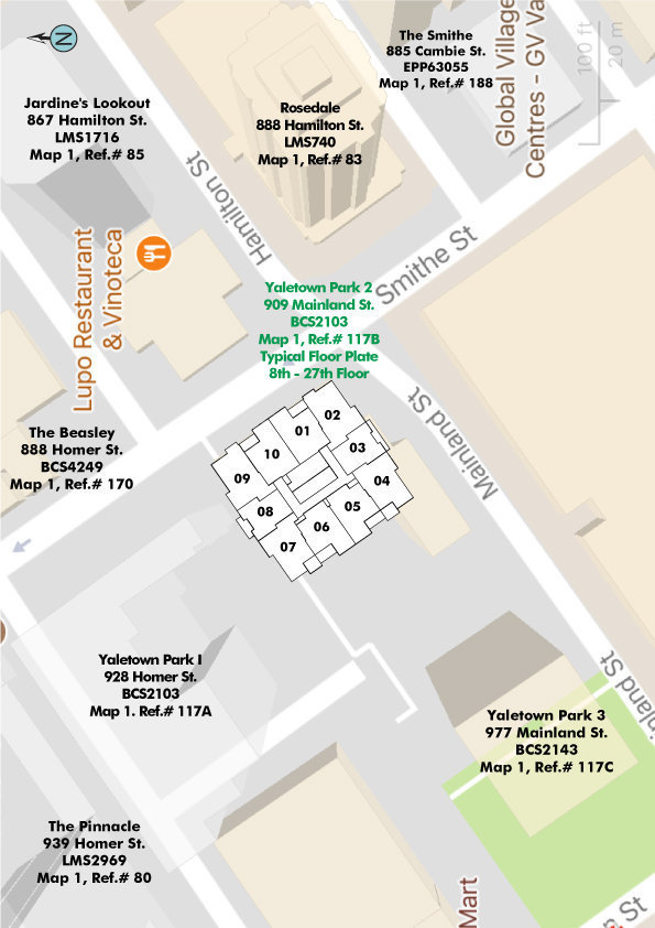 Yaletown Park 2 location map 2