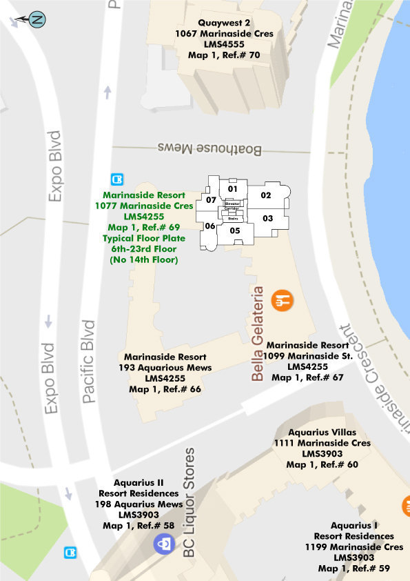 Marinaside Resort location map 8