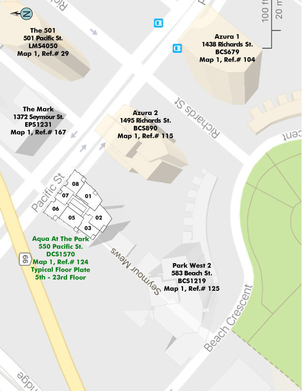 Aqua At The Park location map 1