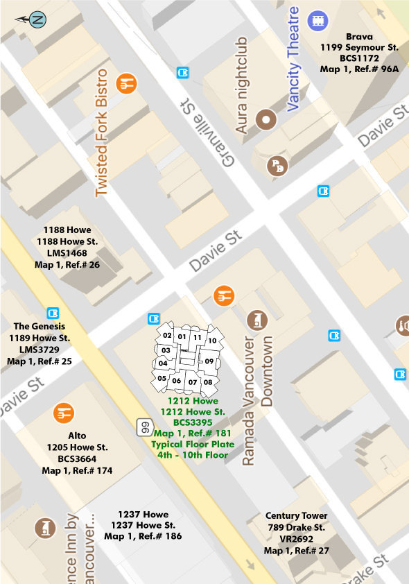 1212 Howe location map 1