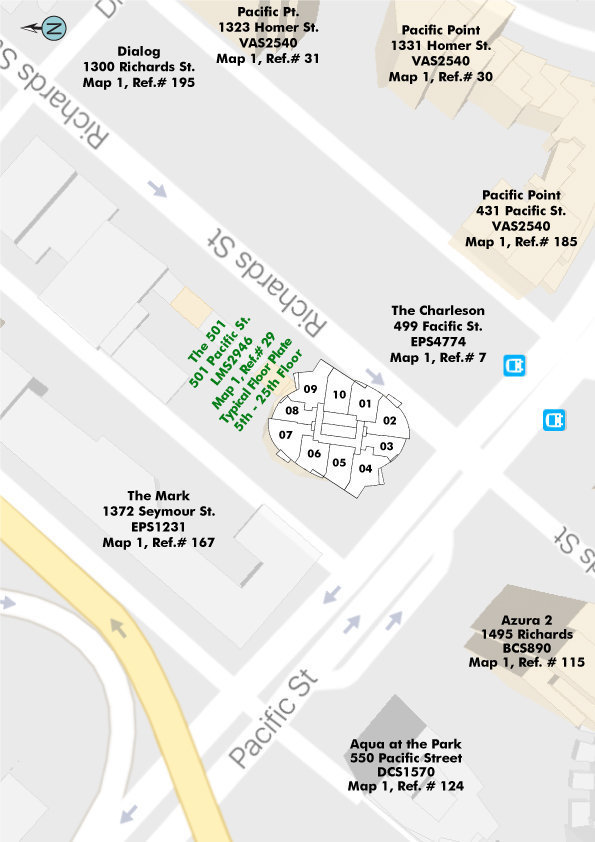 The 501 location map 1