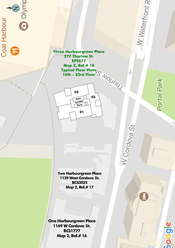 Three Harbour Green location map 1
