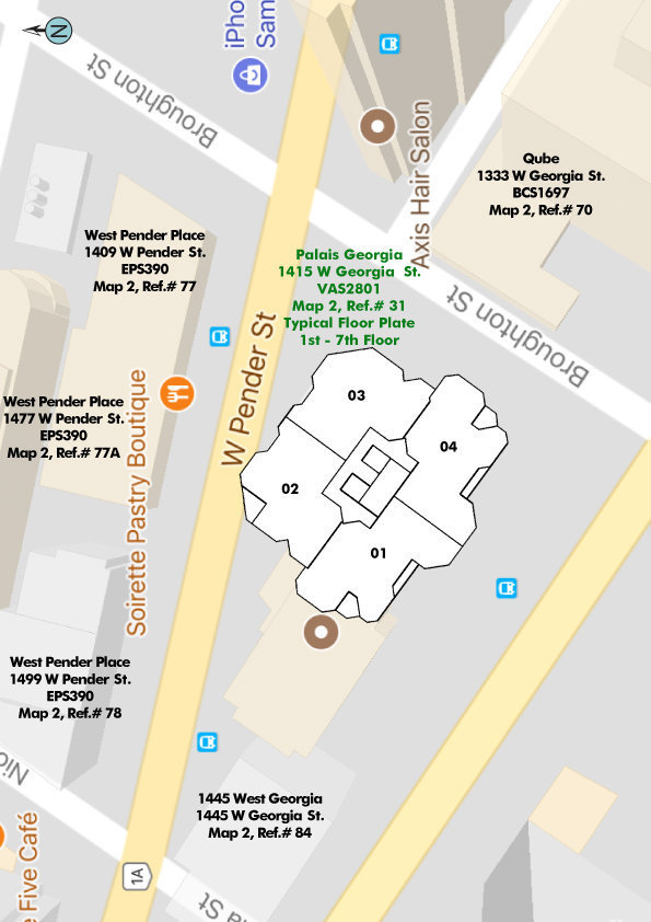 Palais Georgia location map 1
