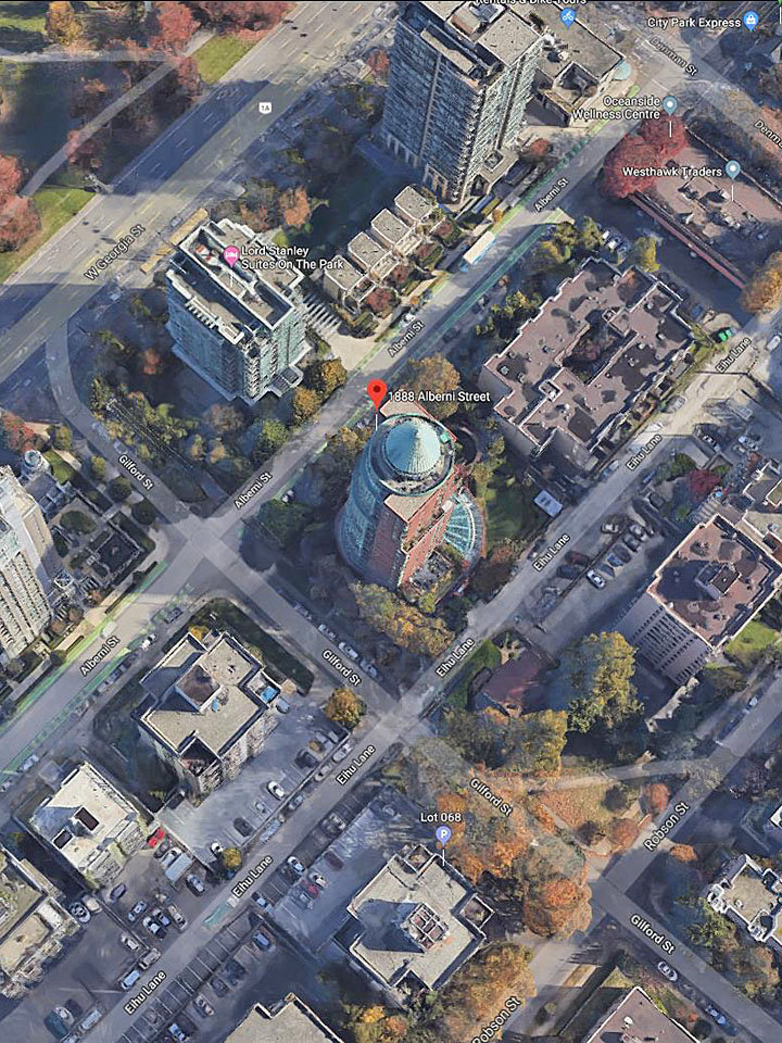 Residences Of 1888 Alberni location map 2
