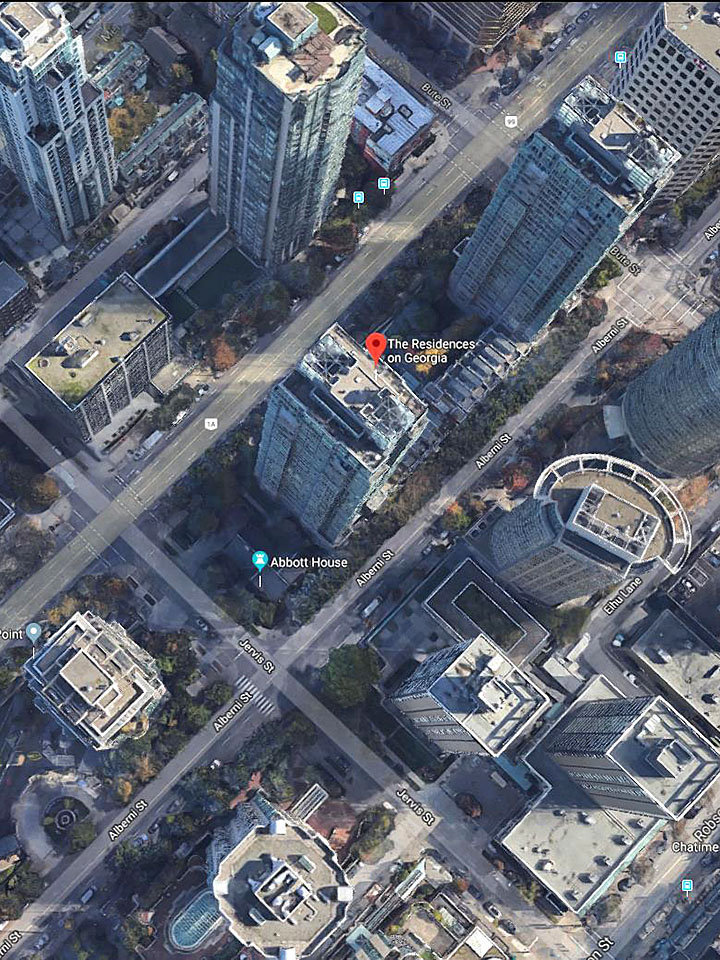 Residences On Georgia location map 2