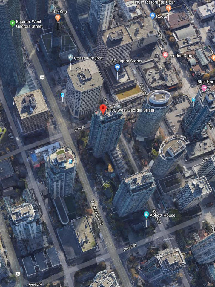 Residences On Georgia location map 2