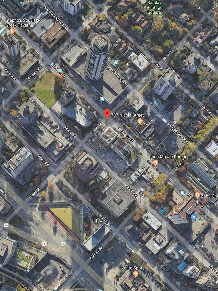 Spice On Robson location map 1