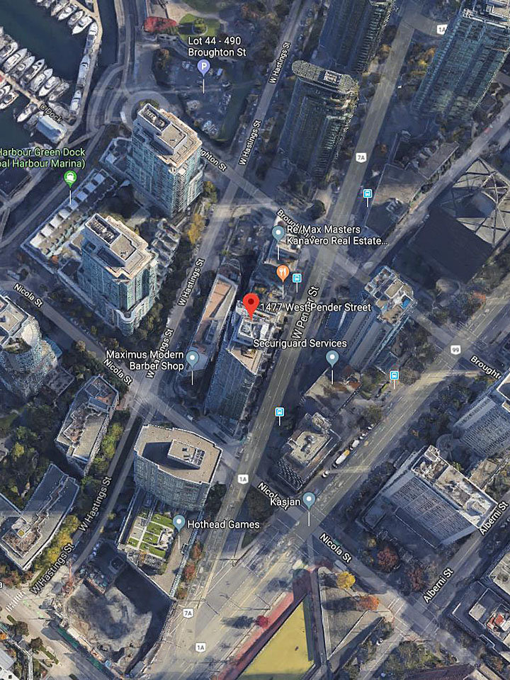 West Pender Place location map 1