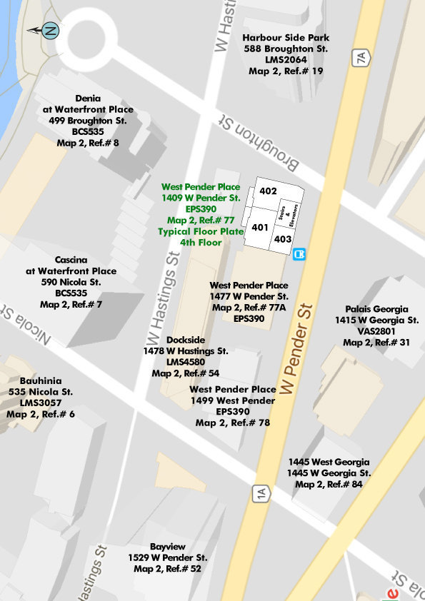 West Pender Place location map 1