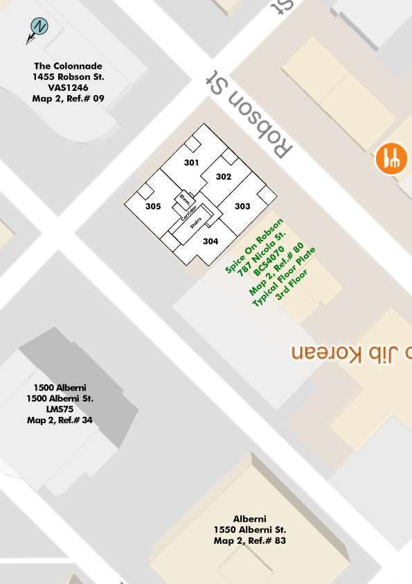 Spice On Robson location map 2