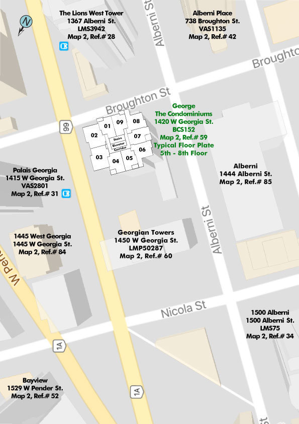 George - The Condominiums location map 1