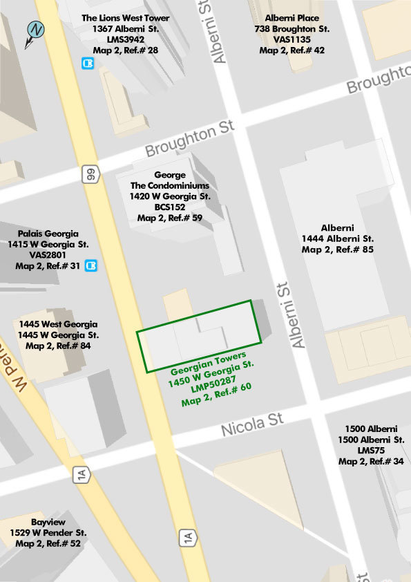 Georgian Towers location map 2