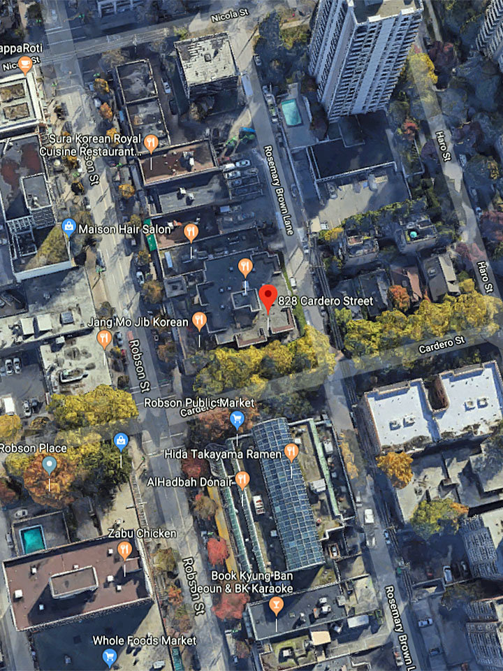 Fusion on Robson location map 2
