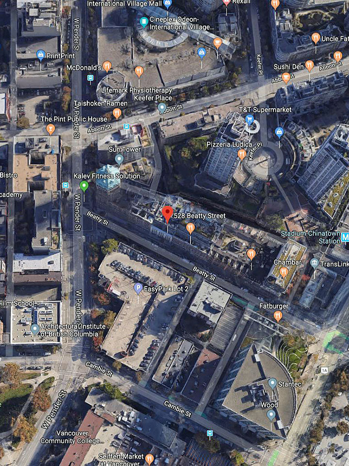 Bowman Lofts location map 2
