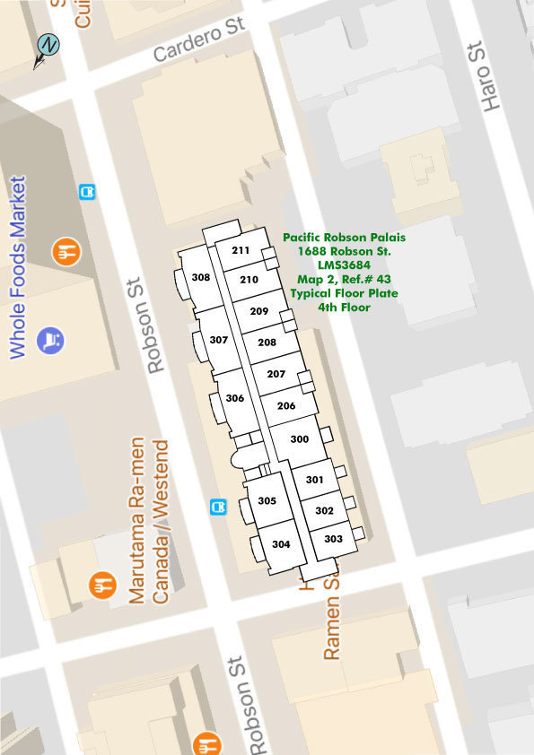 Pacific Robson Palais location map 2