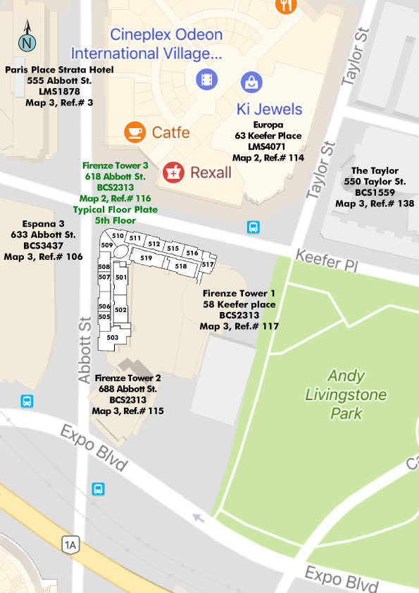 Firenze Tower III location map 1