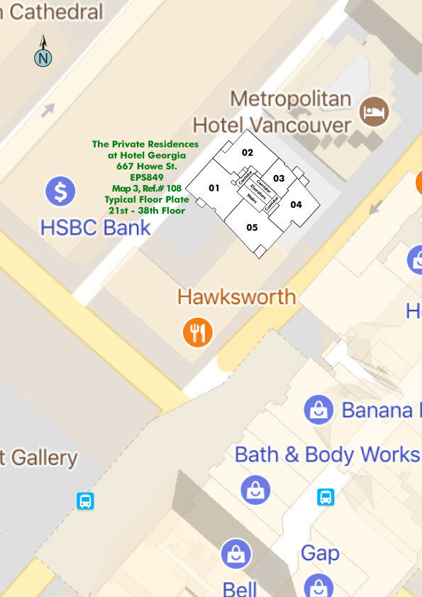 The Private Residences at Hotel Georgia location map 1