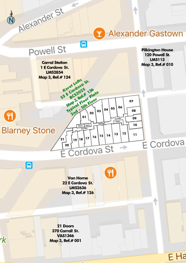 Koret Lofts location map 1