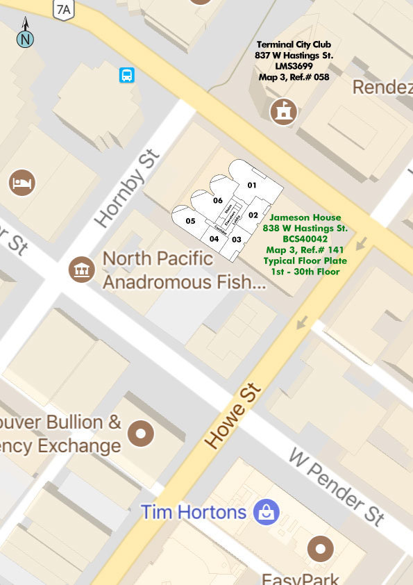 Jameson House location map 1