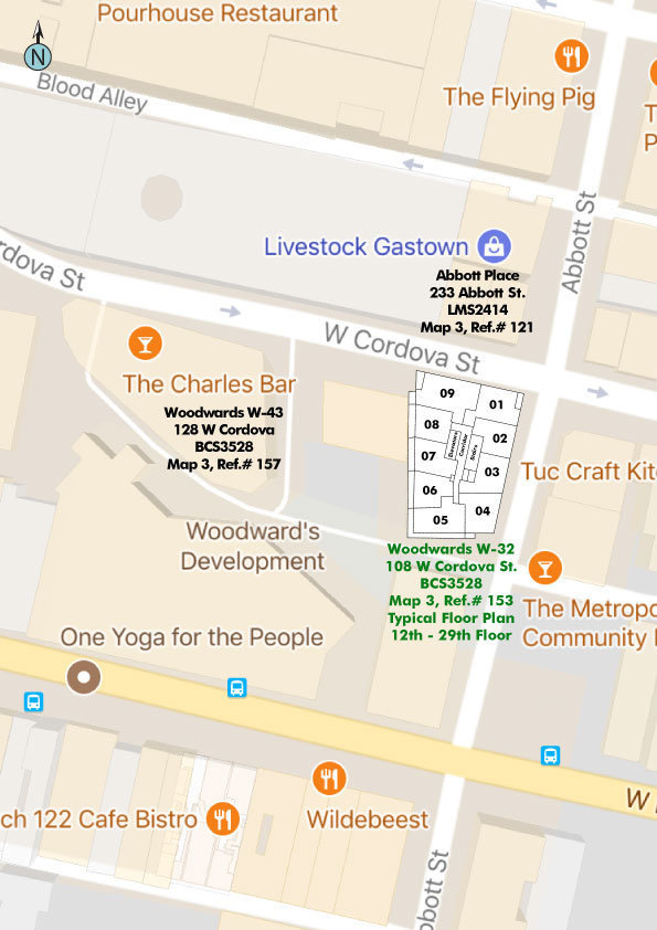 Woodwards W32 location map 1