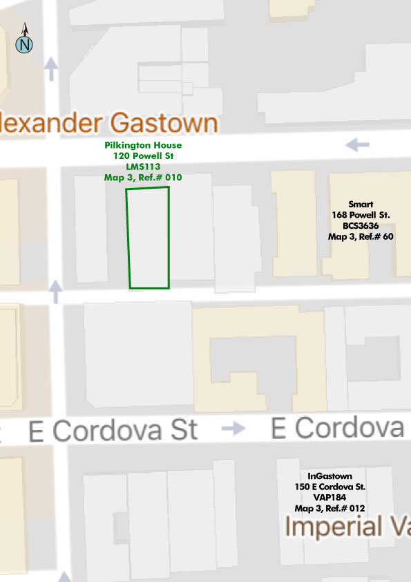 Pilkington House location map 1