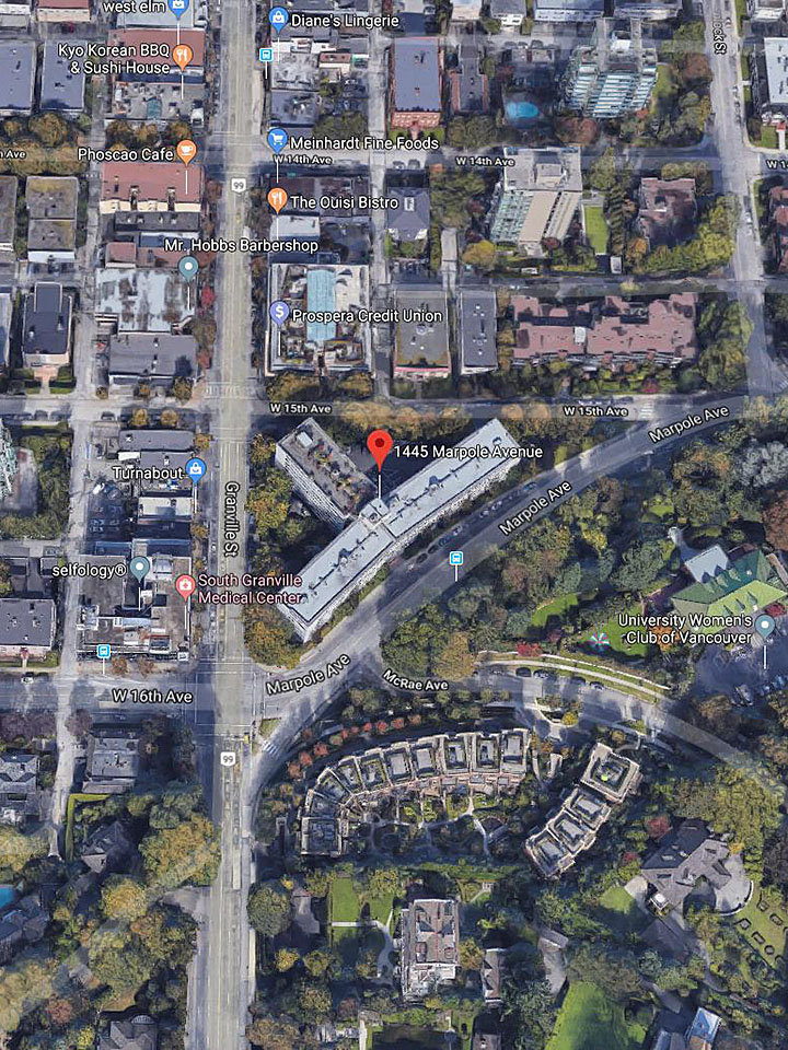 Hycroft Towers location map 2