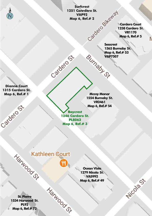 Baycrest Apts location map 1