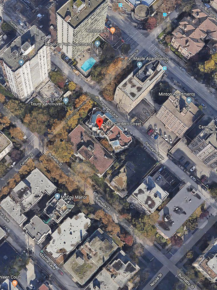Cardero Court location map 2