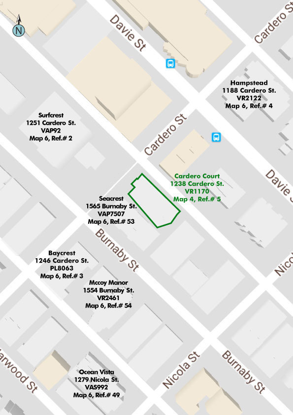 Cardero Court location map 1