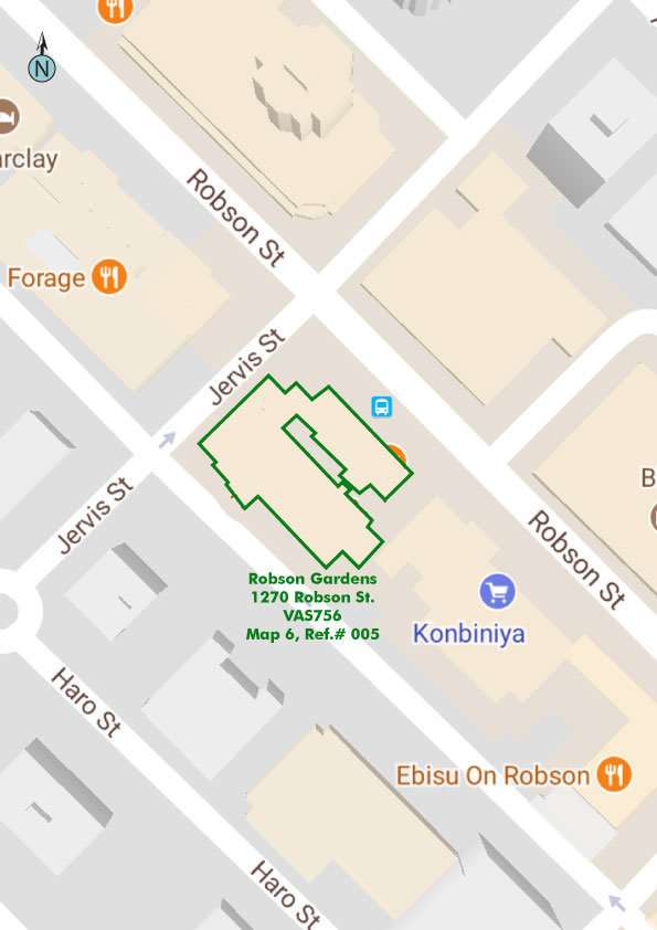 Robson Gardens location map 1
