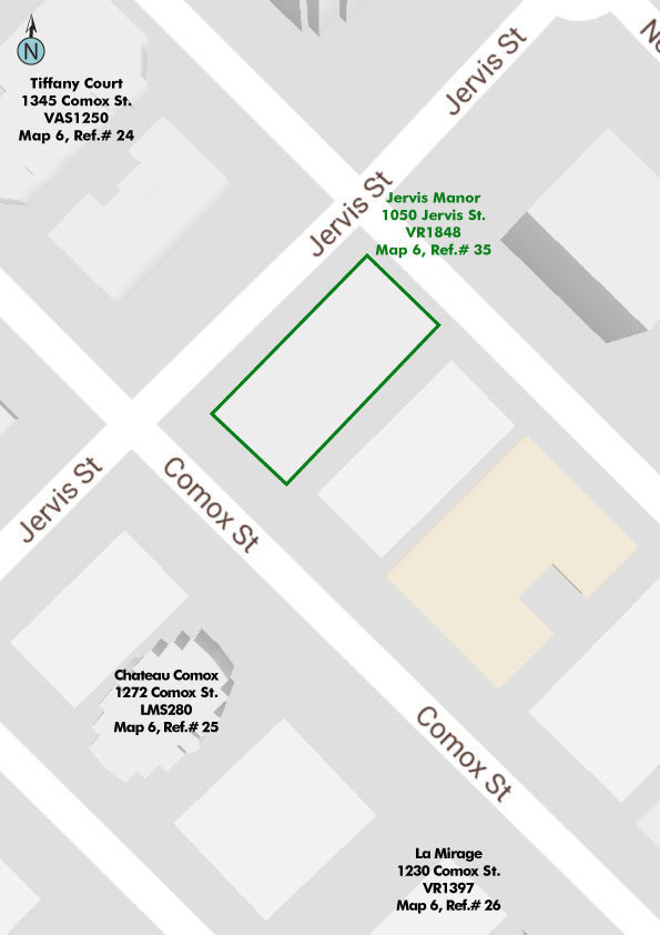 Jervis Manor location map 1
