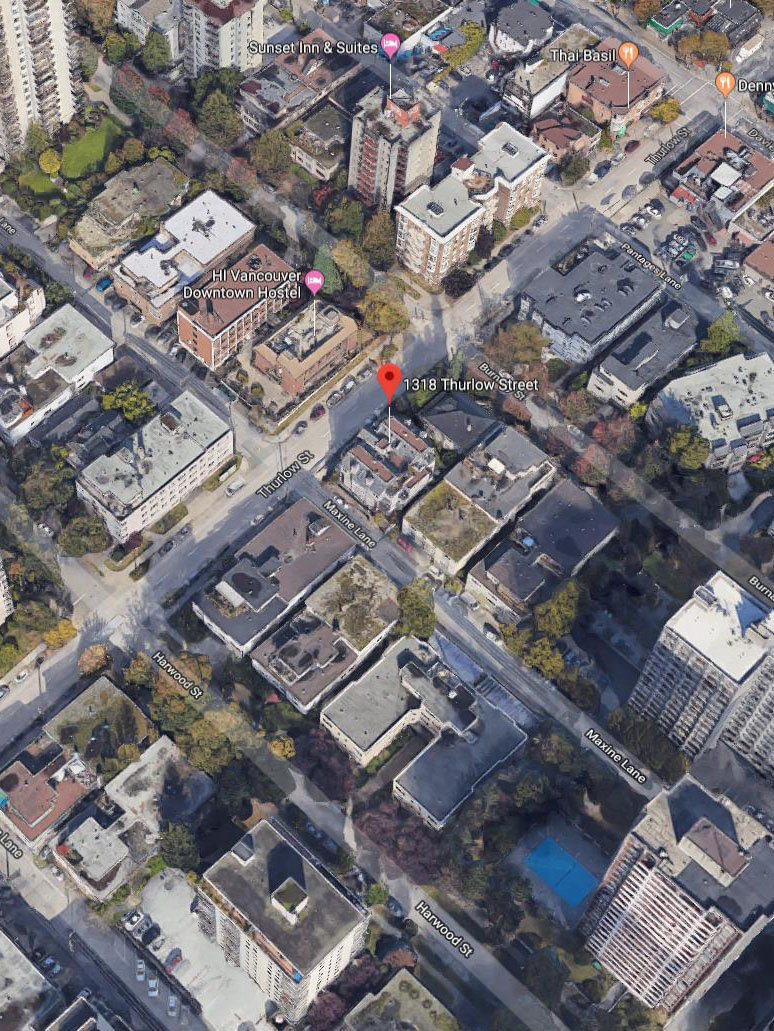 Thirteen Eighteen Thurlow location map 2