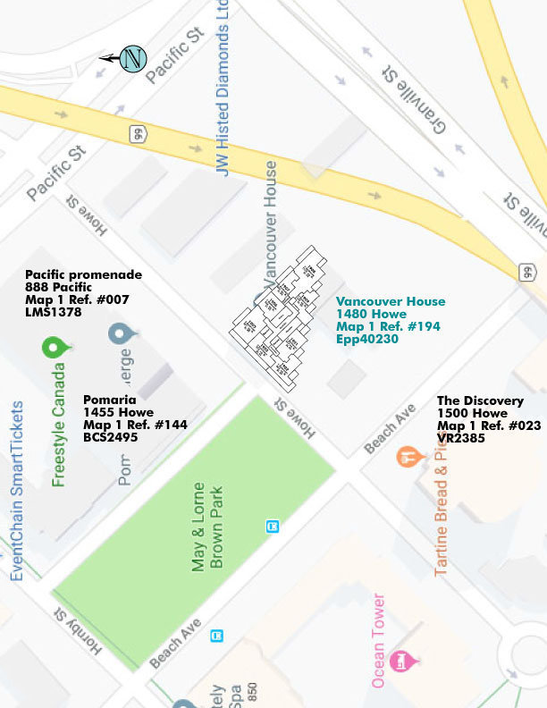 Vancouver House location map 1