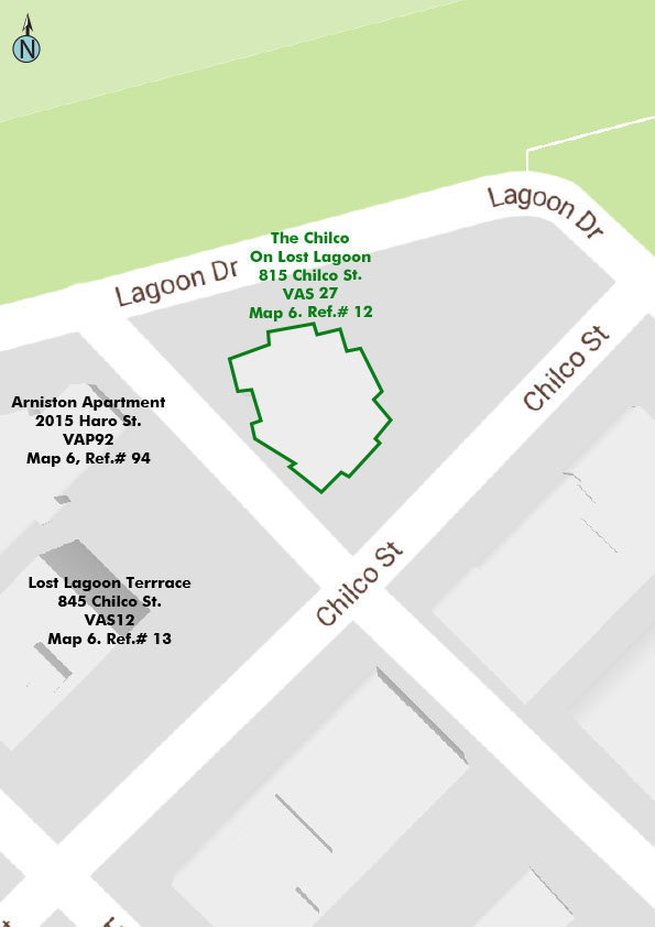 The Chilco On Lost Lagoon location map 1