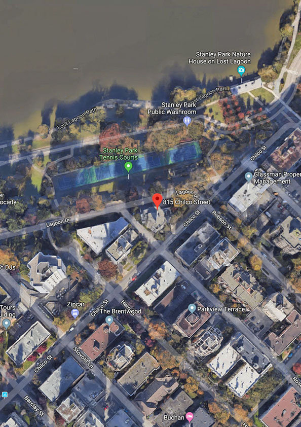 The Chilco On Lost Lagoon location map 2