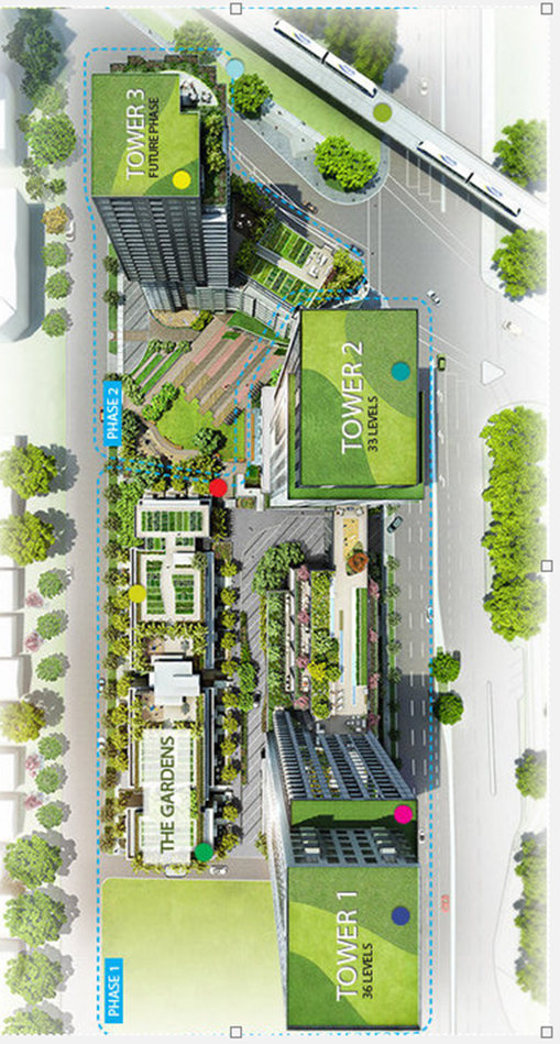 Wall Centre Central Park South Tower 1 location map 2