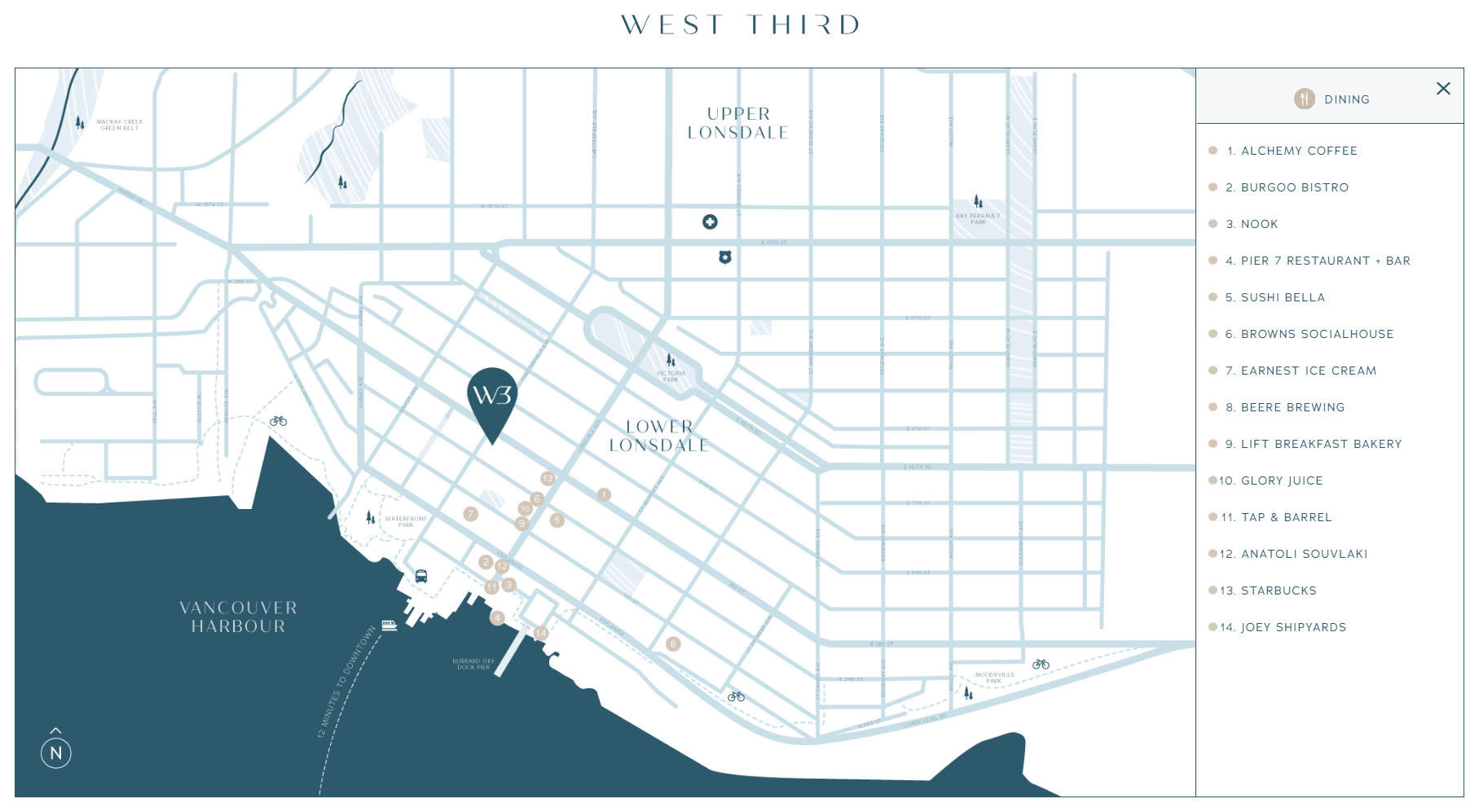 West Third location map 1