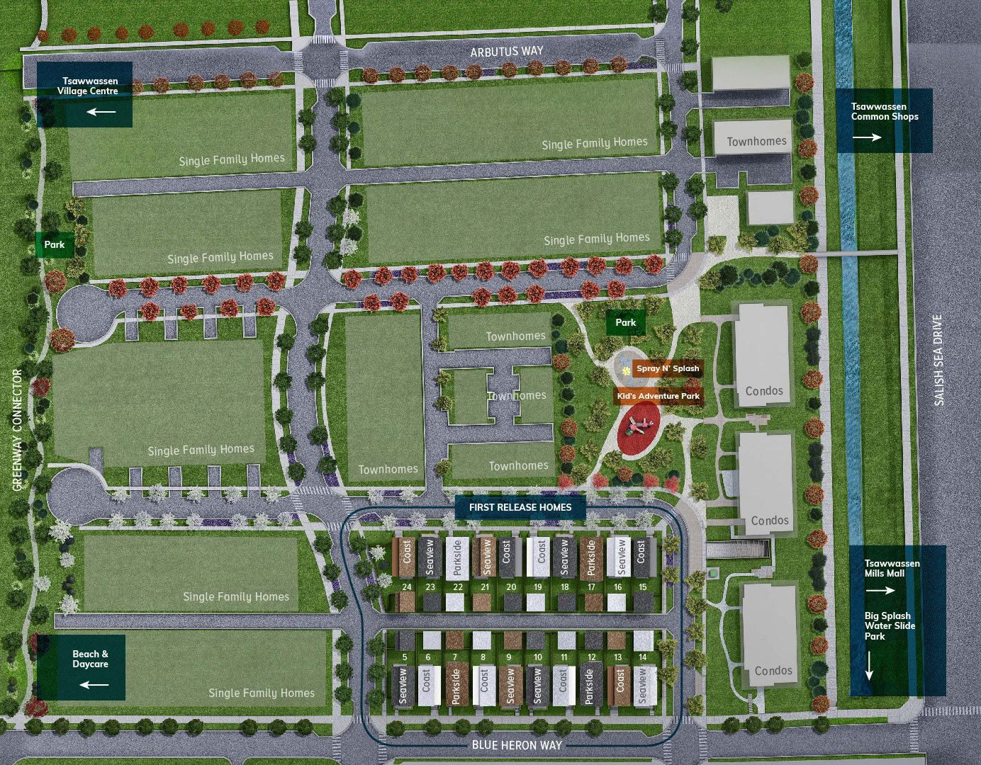 West Coast Estates, Tsawwassen location map 1
