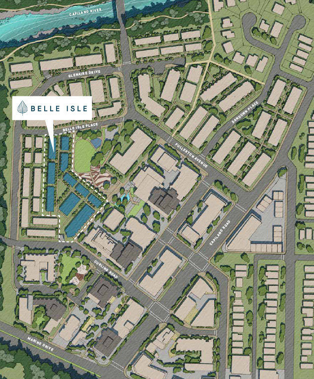 Belle Isle - Townhomes on the Park location map 1