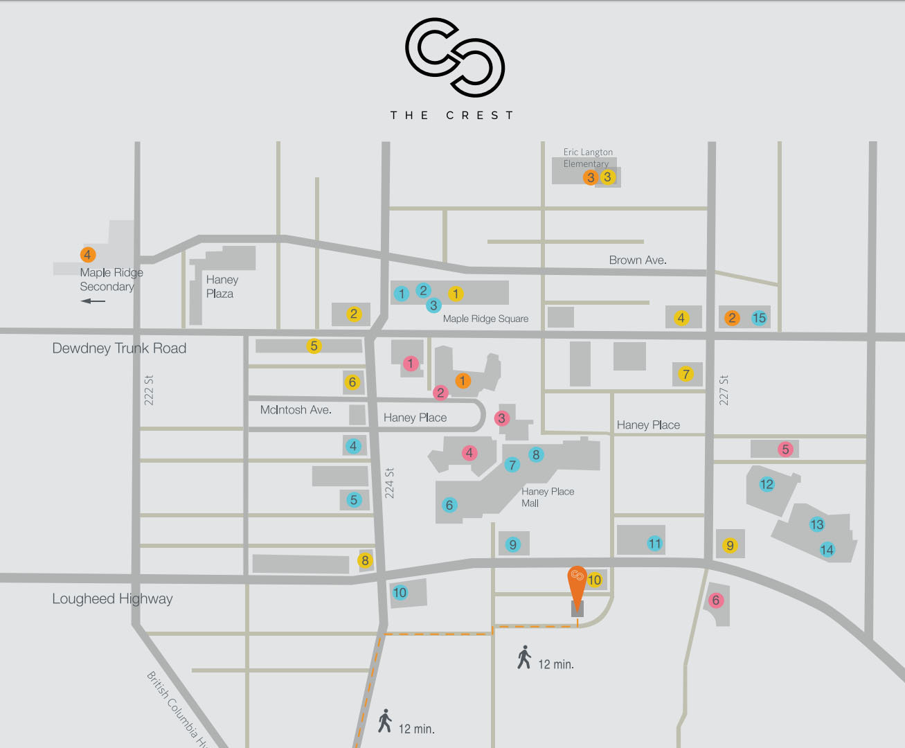 The Crest location map 1
