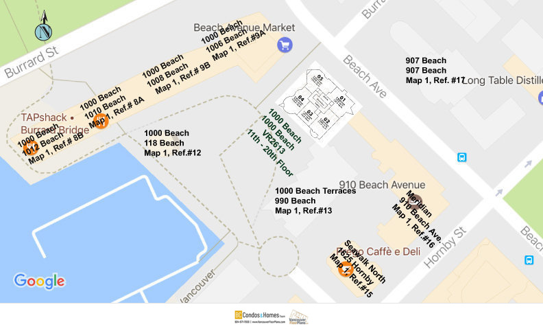1000 Beach location map 1