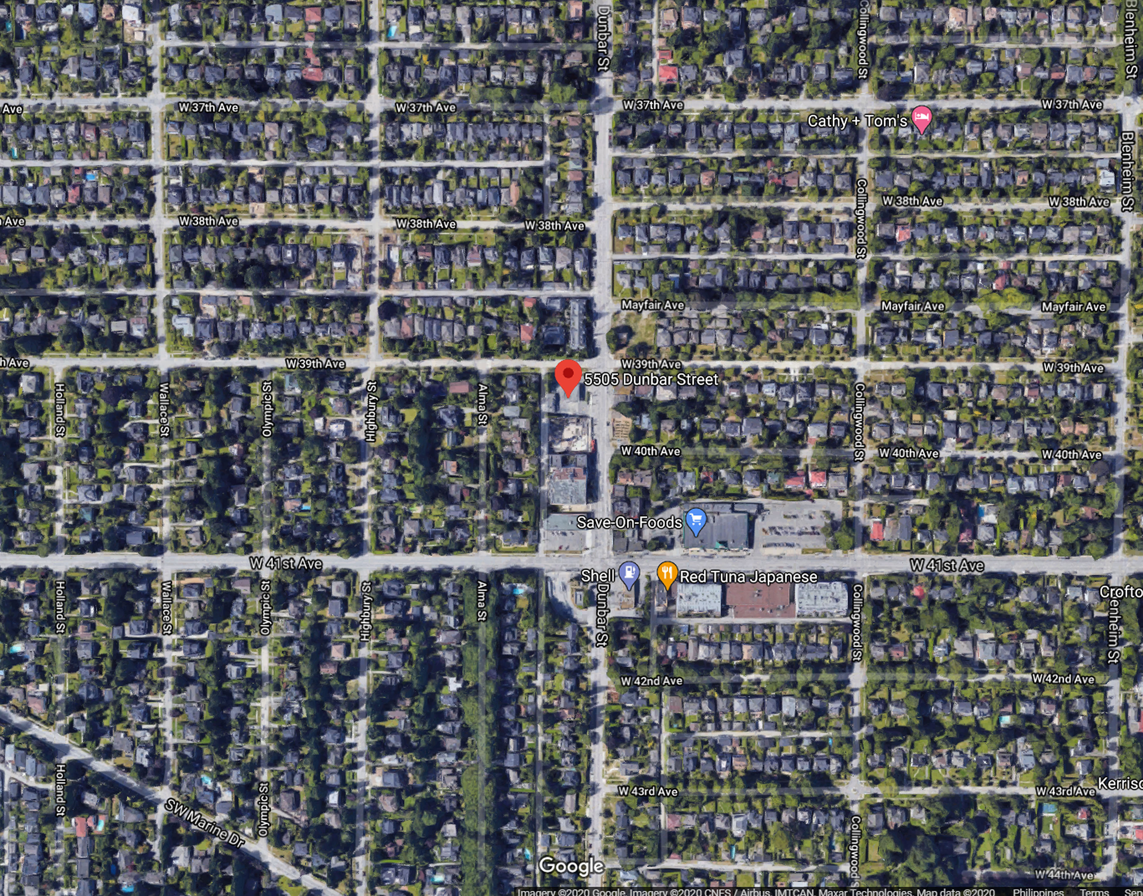 Dunbar at 39 location map 2